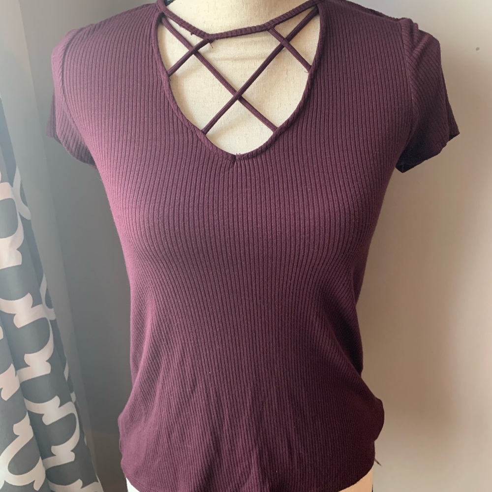 american eagle ribbed soft and sexy t-shirt